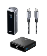 Anker Prime Powerbank (20K, 220W) + Anker Prime USB-C to USB-C Cable (240W, Upcycled Braided Design) + Anker 100W Charging Station for Anker Prime Powerbank