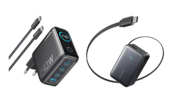 Anker 140W 4-Port USB-C Charger with PD 3.1 & Anker Nano 10K Power Bank with Built-in USB-C Cable