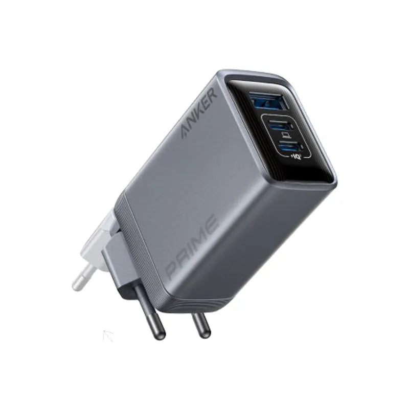 Anker Prime 100W GaN Charger (3 Ports) + Anker Prime 240W USB-C to USB-C Cable (Upcycled Braided Design)