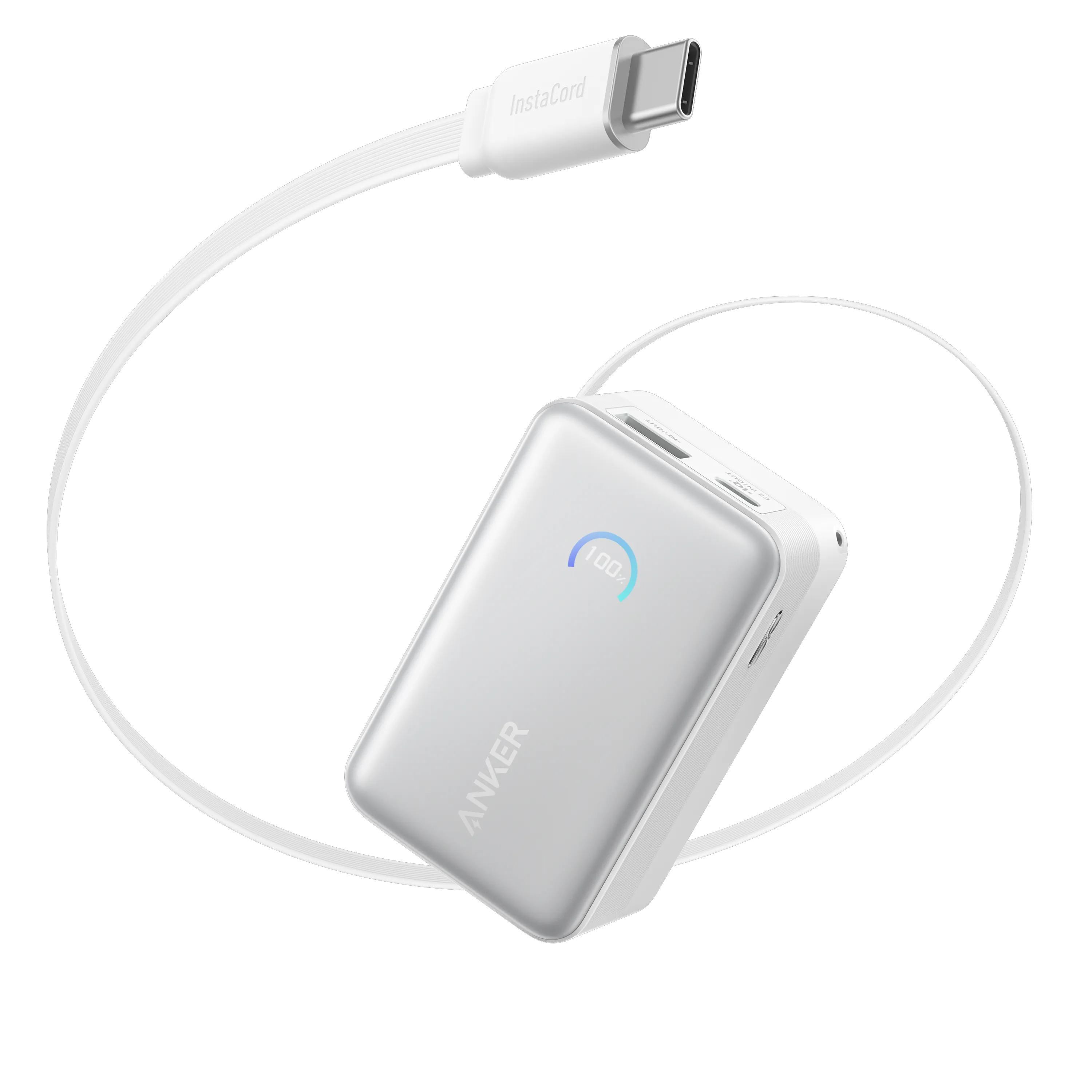 Anker Nano Power Bank (10K, 45W, Built-in Retractable USB-C Cable)