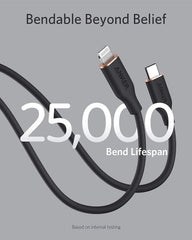 Anker 641 USB-C to Lightning Cable (Flow, 3ft Silicone)