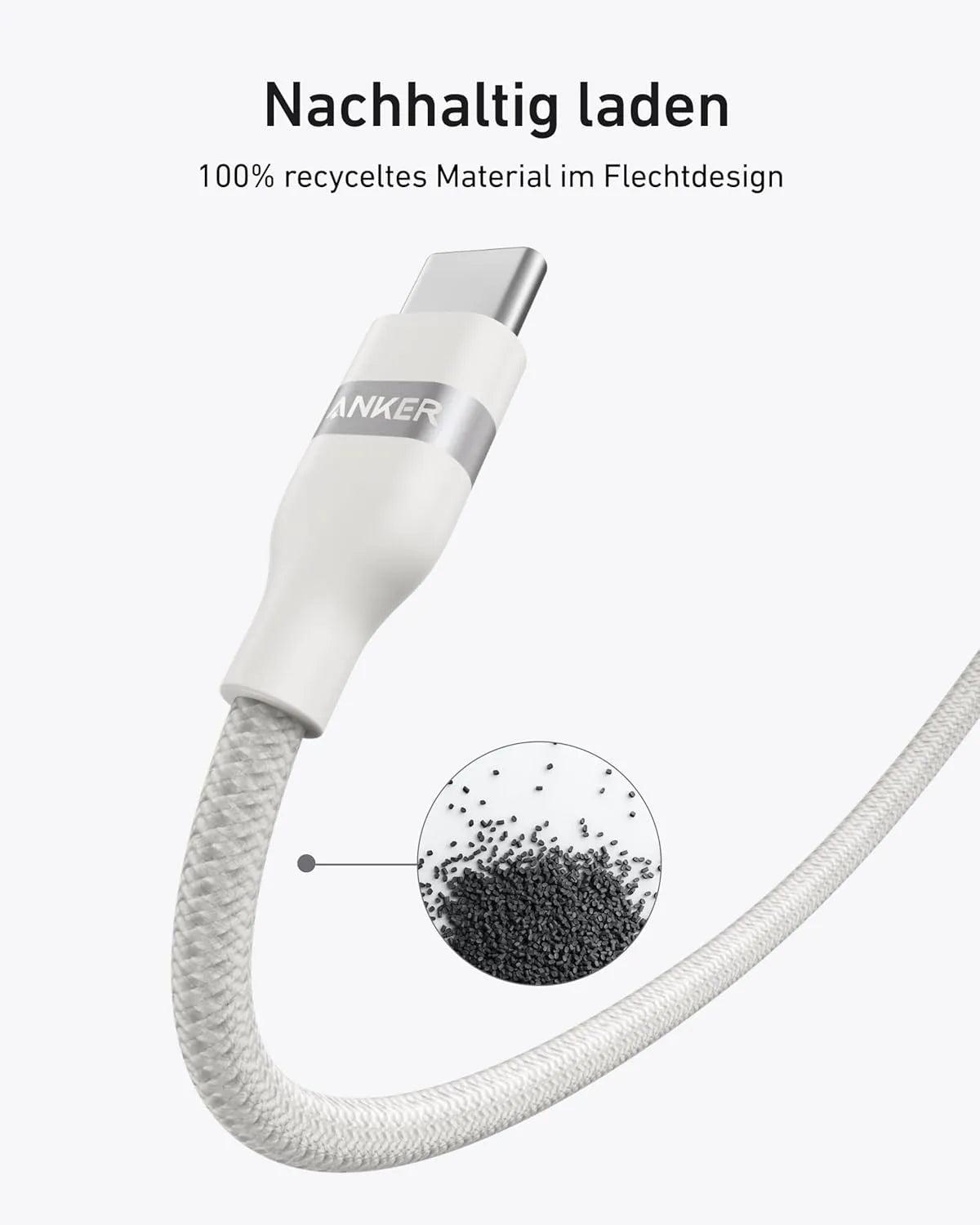 Anker USB-C to USB-C Cable (0.9m/1.8m, 240W, Upcycled Braided)