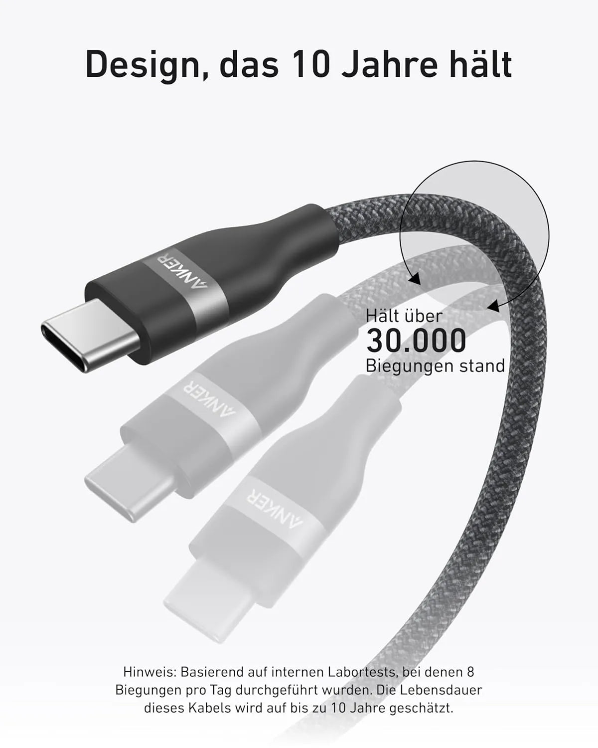 Anker USB-C to USB-C Cable (90cm/180cm, 240W, Upcycled Braided)