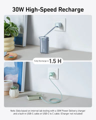 Anker Nano Power Bank 30W with Built-In USB-C Cable