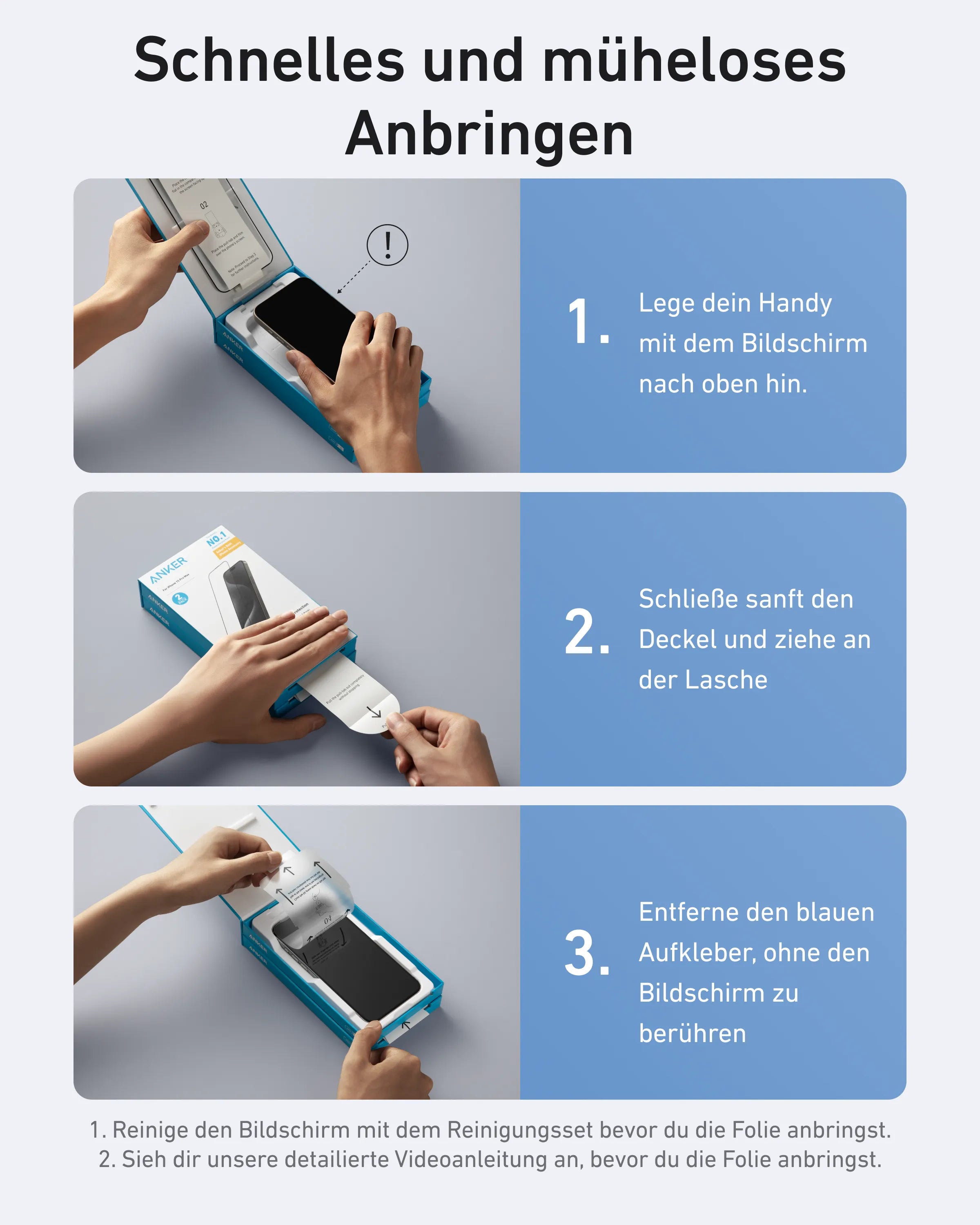 Anker Easy Fit Screen Protector (2-Pack) for iPhone 15 Pro Max