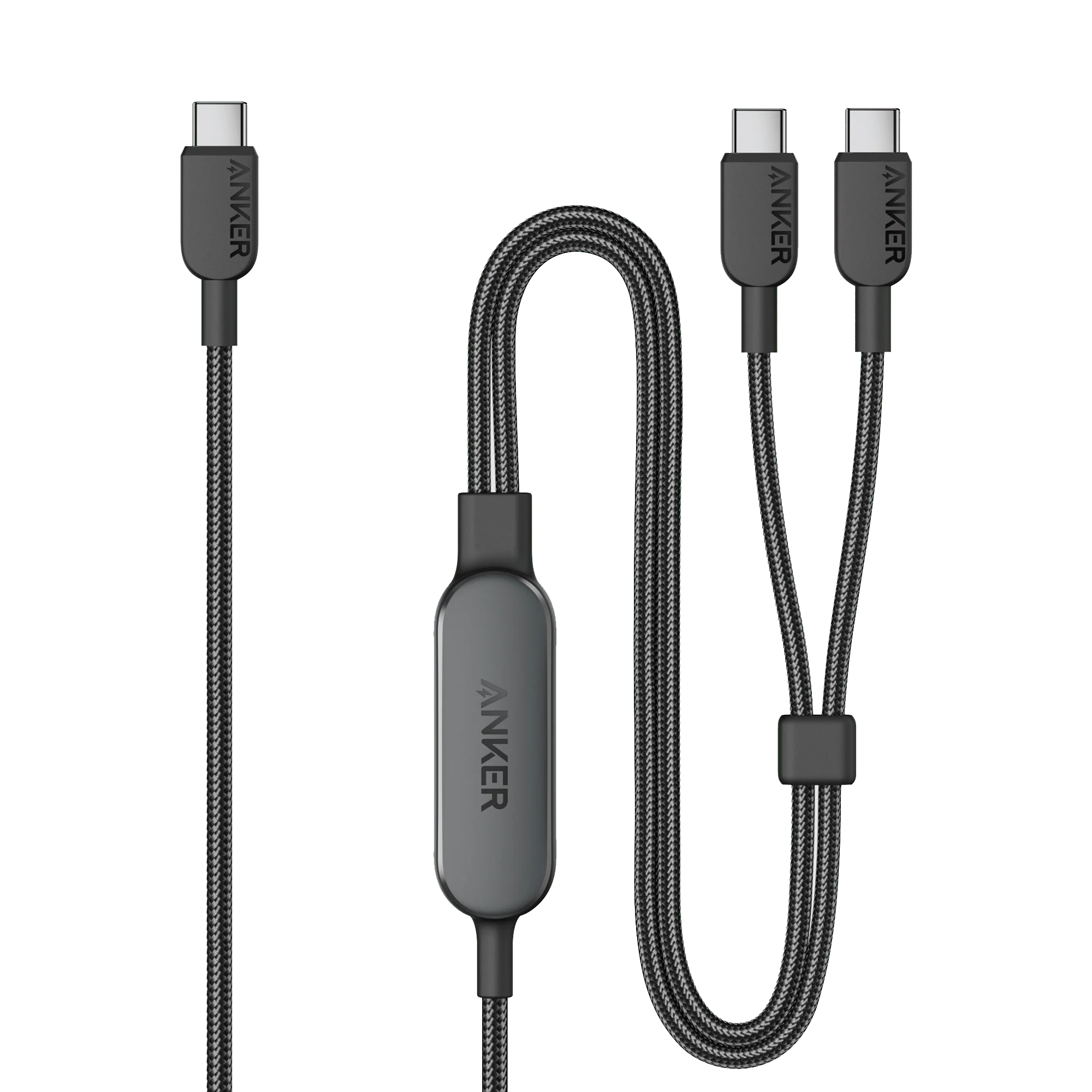 Anker 715 Ladegerät (Nano II 65W) + Anker 2-in-1 USB-C auf USB-C Kabel (120cm, 140W, Flecht-Design)