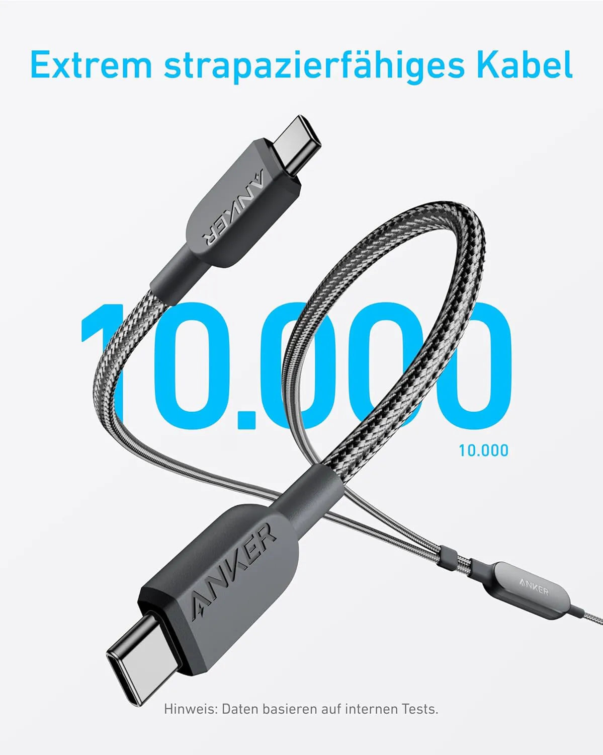 Anker Prime Charger (250W, 6 Ports, GaNPrime) + Anker 2-in-1 USB-C to USB-C Cable (120cm, 140W, Braided Design)
