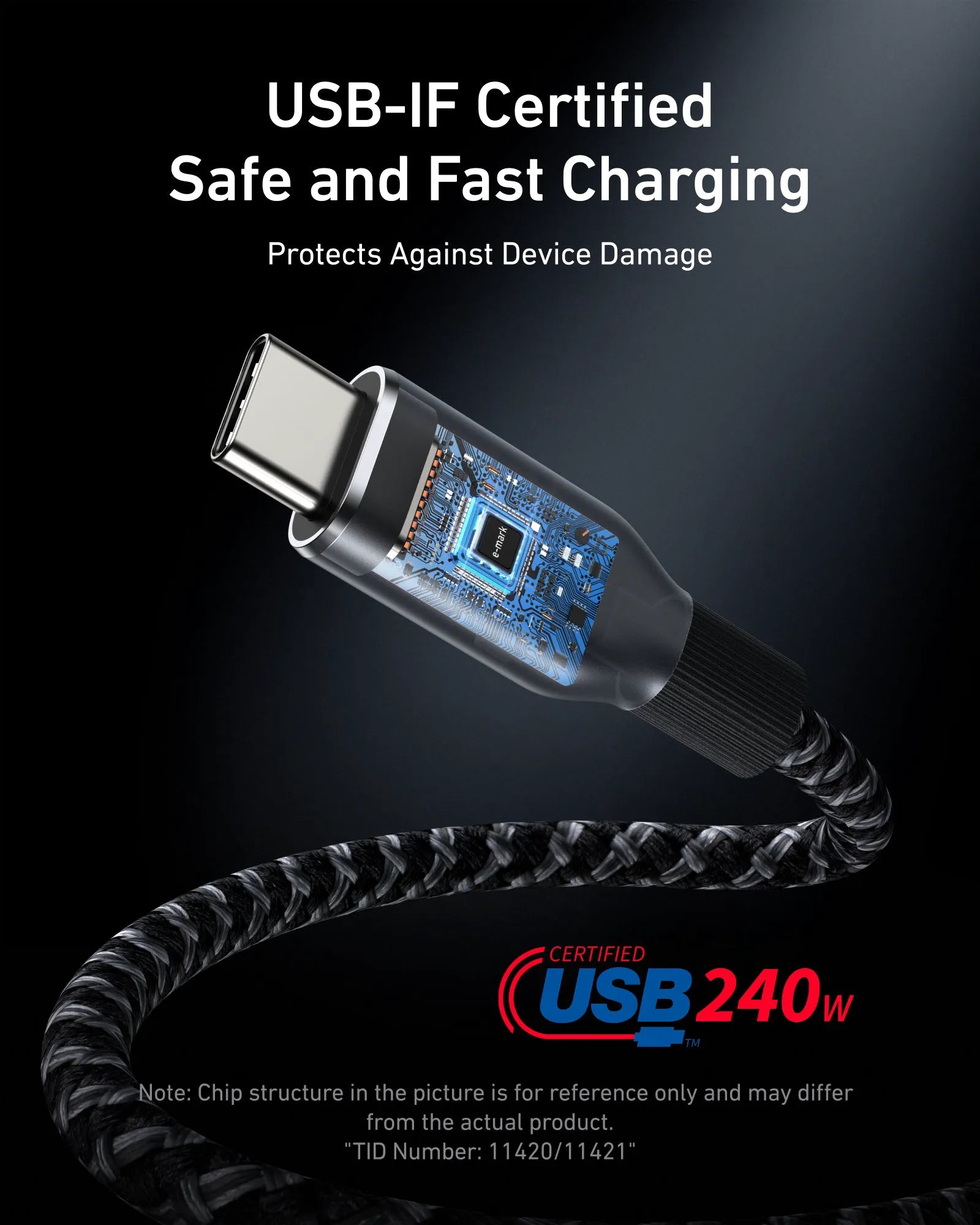 Anker 140W 4-Port USB-C PD 3.1 Laptop Charger with USB-C Cable and Anker Prime 240W Braided Recycled USB-C to USB-C Cable
