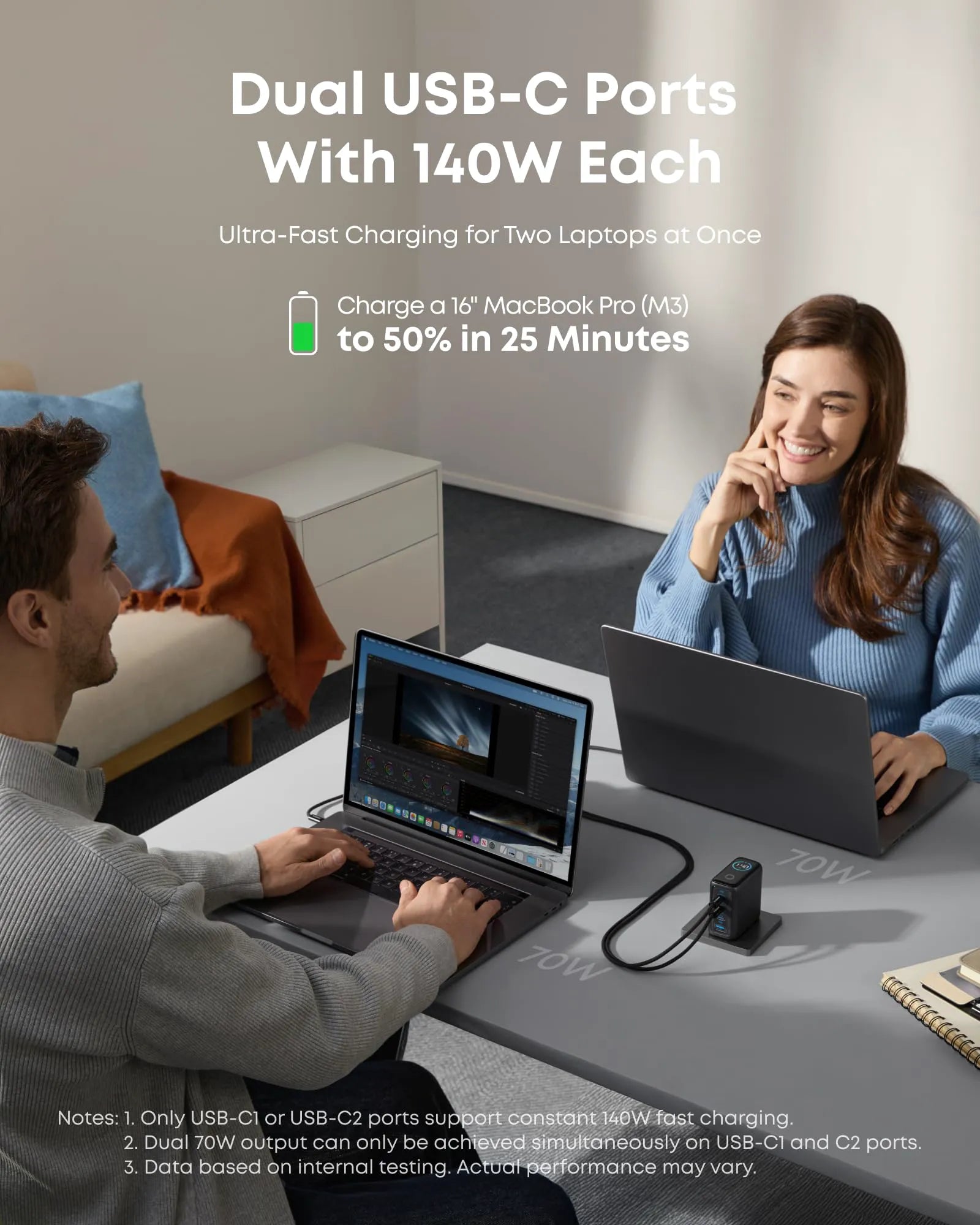 Anker 140W USB-C 4-Port Laptop Power Bank and Charger
