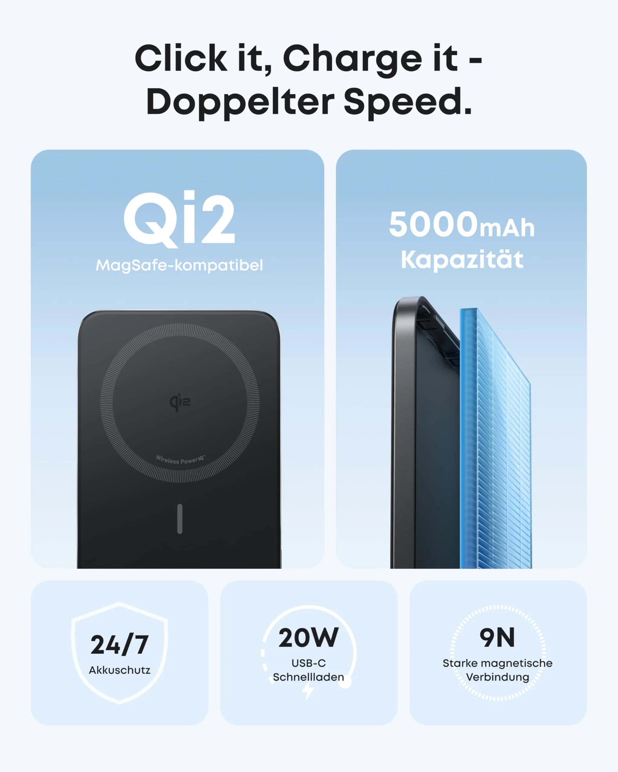 Anker Nano Power Bank (5K, Magnetic, Slim)