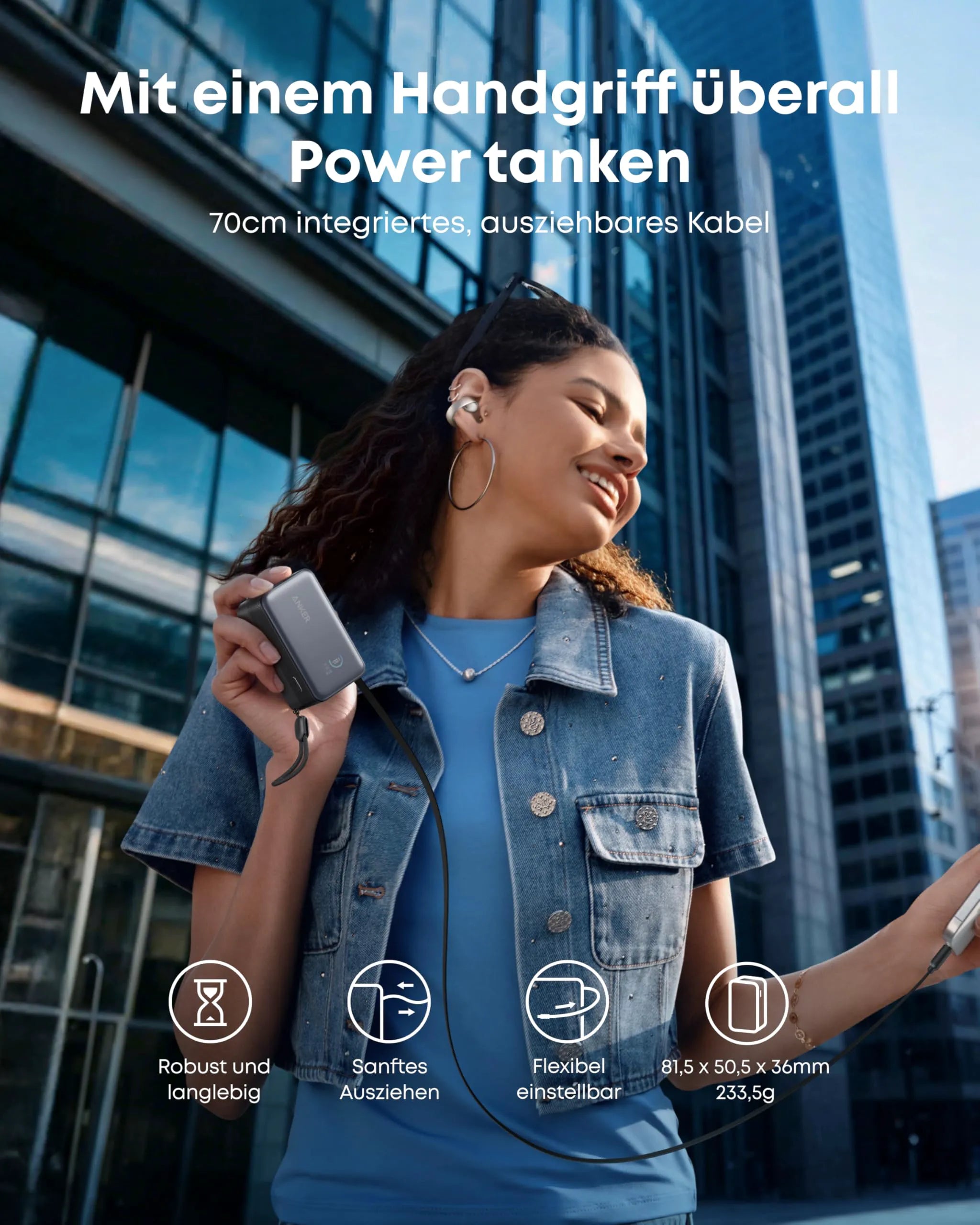 Anker 140W 4-Port USB-C Charger with PD 3.1 & Anker Nano 10K Power Bank with Built-in USB-C Cable
