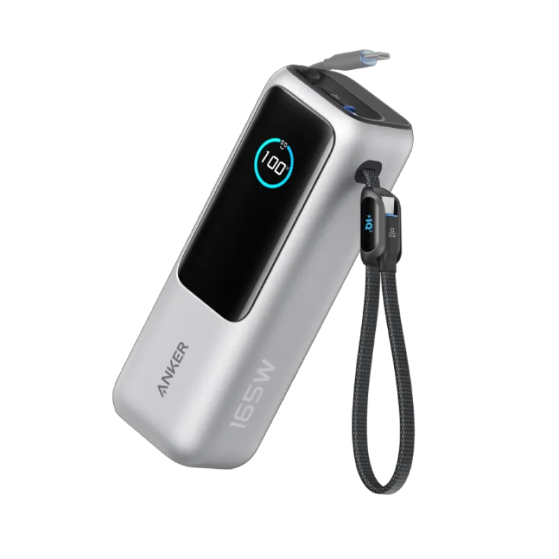 Anker Powerbank 25K 165W with Integrated and Retractable Cable + Anker MagGo Powerbank 10000mAh Slim